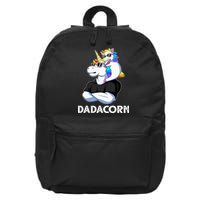 Unicorn Dad Unicorn Lovers Father's Day Dadacorn 16 in Basic Backpack