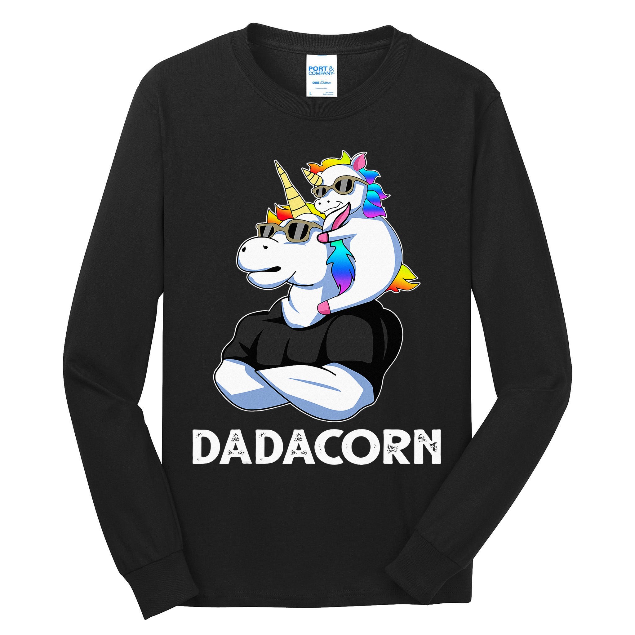 Unicorn Dad Unicorn Lovers Father's Day Dadacorn Tall Long Sleeve T-Shirt