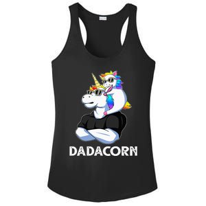 Unicorn Dad Unicorn Lovers Father's Day Dadacorn Ladies PosiCharge Competitor Racerback Tank