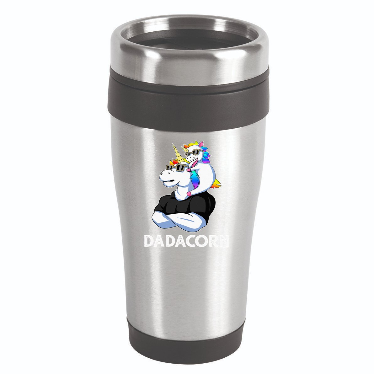 Unicorn Dad Unicorn Lovers Father's Day Dadacorn 16oz Travel Tumbler