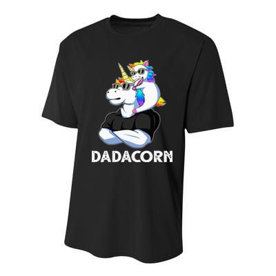 Unicorn Dad Unicorn Lovers Father's Day Dadacorn Youth Performance Sprint T-Shirt