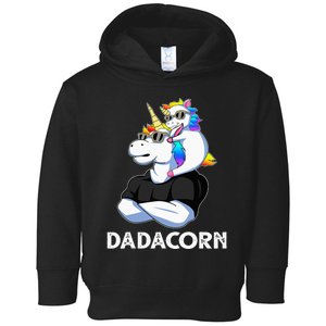 Unicorn Dad Unicorn Lovers Father's Day Dadacorn Toddler Hoodie