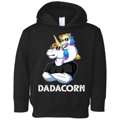 Unicorn Dad Unicorn Lovers Father's Day Dadacorn Toddler Hoodie