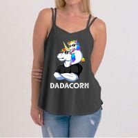 Unicorn Dad Unicorn Lovers Father's Day Dadacorn Women's Strappy Tank