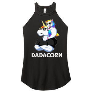 Unicorn Dad Unicorn Lovers Father's Day Dadacorn Women's Perfect Tri Rocker Tank