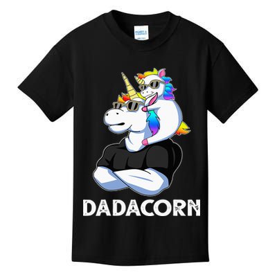 Unicorn Dad Unicorn Lovers Father's Day Dadacorn Kids T-Shirt