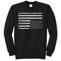 Upside Down Us Flag Distressed American Flag Sweatshirt