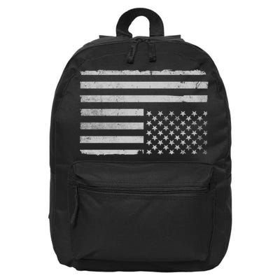 Upside Down Us Flag Distressed American Flag 16 in Basic Backpack