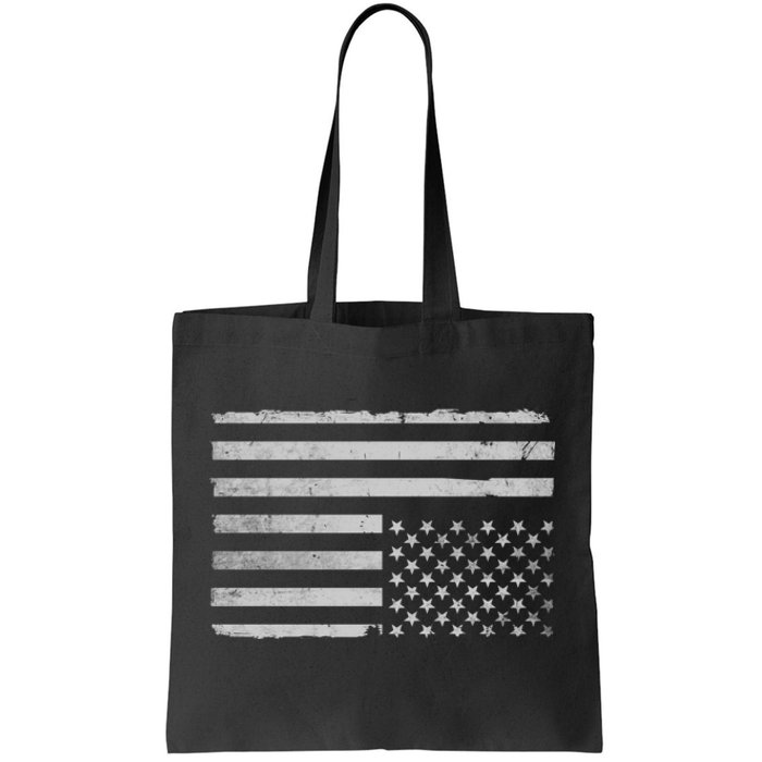 Upside Down Us Flag Distressed American Flag Tote Bag