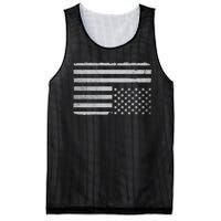 Upside Down Us Flag Distressed American Flag Mesh Reversible Basketball Jersey Tank