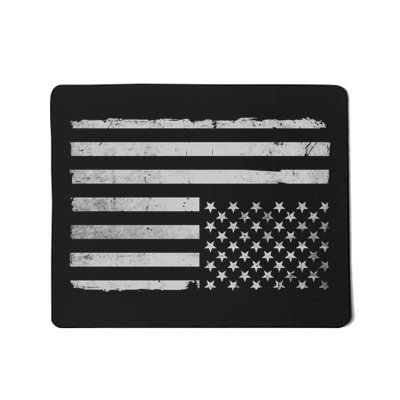 Upside Down Us Flag Distressed American Flag Mousepad
