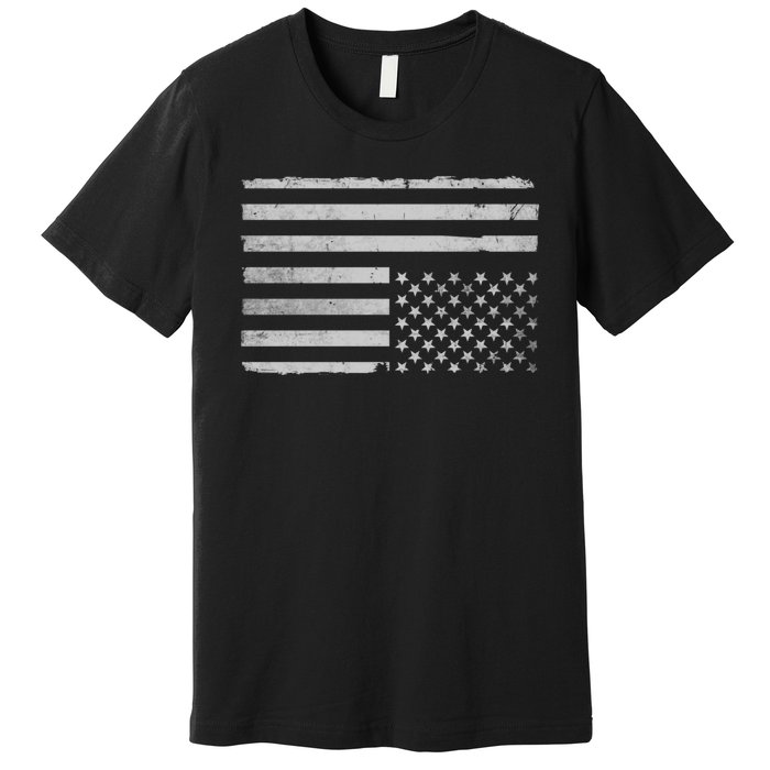 Upside Down Us Flag Distressed American Flag Premium T-Shirt