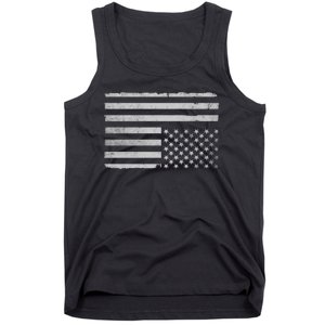 Upside Down Us Flag Distressed American Flag Tank Top