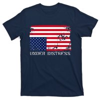 Under Distress Upsidedown American Flag Premium T-Shirt