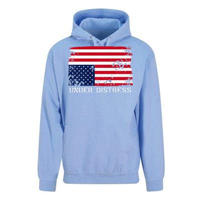 Under Distress Upsidedown American Flag Premium Unisex Surf Hoodie