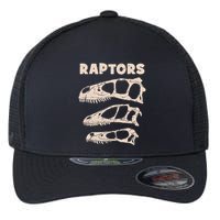 Utahraptor Deinonychus Velociraptor Skull Fossil Hunter Flexfit Unipanel Trucker Cap