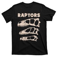 Utahraptor Deinonychus Velociraptor Skull Fossil Hunter T-Shirt