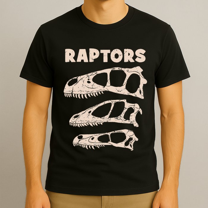 Utahraptor Deinonychus Velociraptor Skull Fossil Hunter T-Shirt