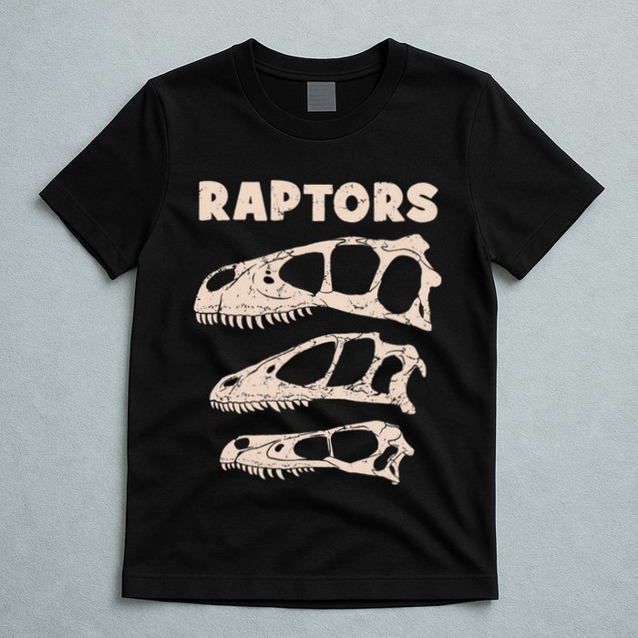 Utahraptor Deinonychus Velociraptor Skull Fossil Hunter T-Shirt