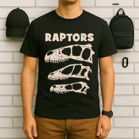Utahraptor Deinonychus Velociraptor Skull Fossil Hunter T-Shirt