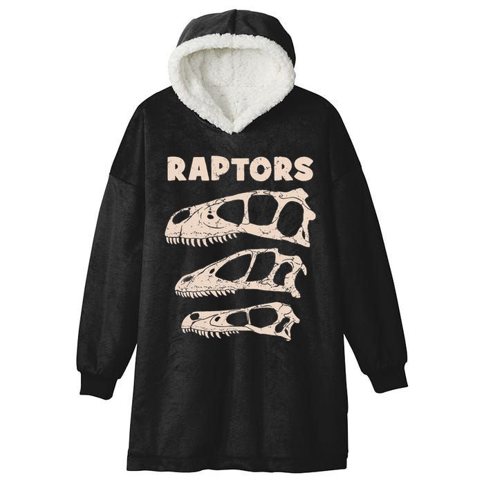 Utahraptor Deinonychus Velociraptor Skull Fossil Hunter Hooded Wearable Blanket