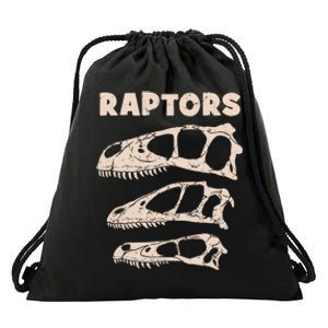 Utahraptor Deinonychus Velociraptor Skull Fossil Hunter Drawstring Bag