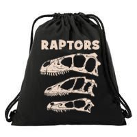 Utahraptor Deinonychus Velociraptor Skull Fossil Hunter Drawstring Bag