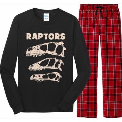 Utahraptor Deinonychus Velociraptor Skull Fossil Hunter Long Sleeve Pajama Set