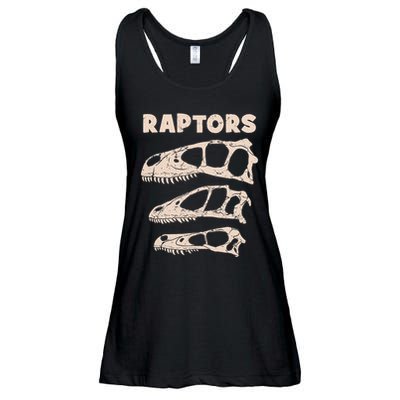 Utahraptor Deinonychus Velociraptor Skull Fossil Hunter Ladies Essential Flowy Tank