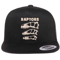 Utahraptor Deinonychus Velociraptor Skull Fossil Hunter Flat Bill Trucker Hat
