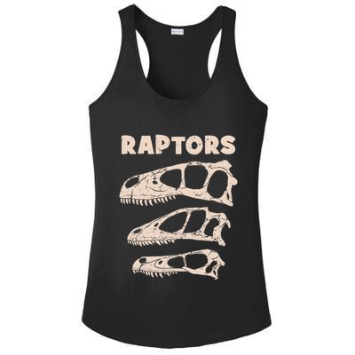 Utahraptor Deinonychus Velociraptor Skull Fossil Hunter Ladies PosiCharge Competitor Racerback Tank