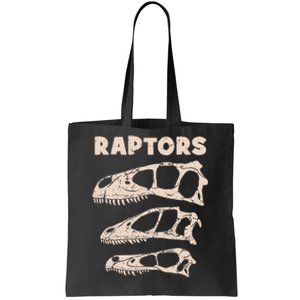 Utahraptor Deinonychus Velociraptor Skull Fossil Hunter Tote Bag