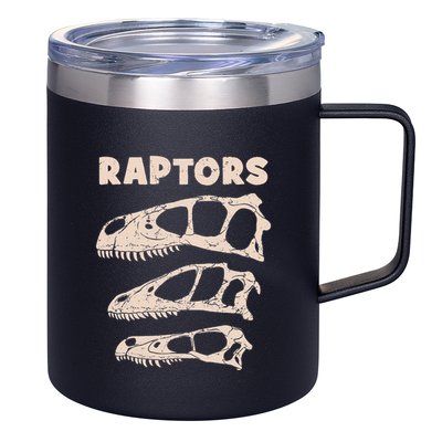 Utahraptor Deinonychus Velociraptor Skull Fossil Hunter 12oz Stainless Steel Coffee Mug