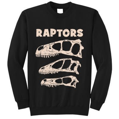 Utahraptor Deinonychus Velociraptor Skull Fossil Hunter Tall Sweatshirt