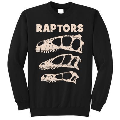 Utahraptor Deinonychus Velociraptor Skull Fossil Hunter Tall Sweatshirt