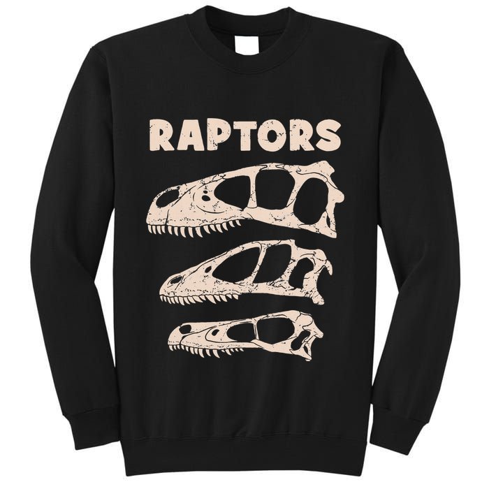 Utahraptor Deinonychus Velociraptor Skull Fossil Hunter Tall Sweatshirt
