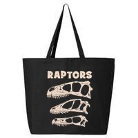 Utahraptor Deinonychus Velociraptor Skull Fossil Hunter 25L Jumbo Tote