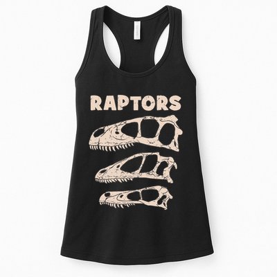Utahraptor Deinonychus Velociraptor Skull Fossil Hunter Womens Tank Top
