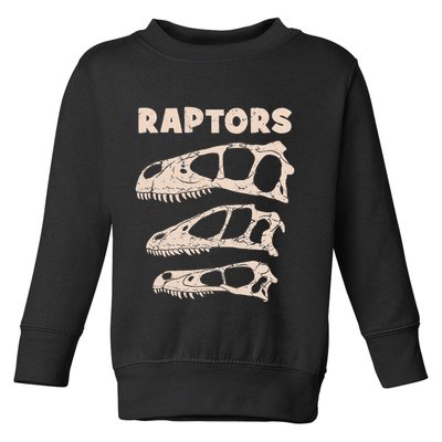 Utahraptor Deinonychus Velociraptor Skull Fossil Hunter Toddler Sweatshirt