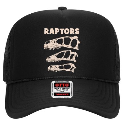 Utahraptor Deinonychus Velociraptor Skull Fossil Hunter Trucker Hat