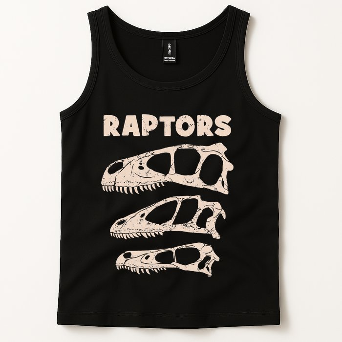 Utahraptor Deinonychus Velociraptor Skull Fossil Hunter Tank Top