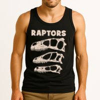 Utahraptor Deinonychus Velociraptor Skull Fossil Hunter Tank Top