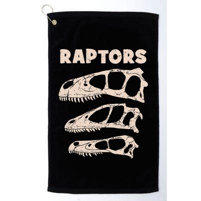 Utahraptor Deinonychus Velociraptor Skull Fossil Hunter Golf Towel