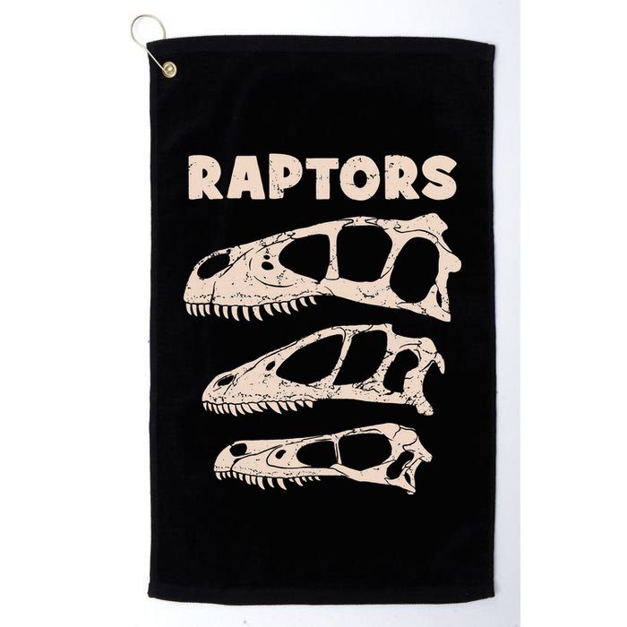 Utahraptor Deinonychus Velociraptor Skull Fossil Hunter Golf Towel