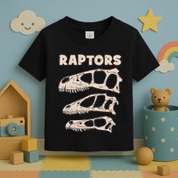 Utahraptor Deinonychus Velociraptor Skull Fossil Hunter Toddler T-Shirt