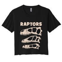 Utahraptor Deinonychus Velociraptor Skull Fossil Hunter Crop Top