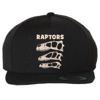 Utahraptor Deinonychus Velociraptor Skull Fossil Hunter Wool Snapback Cap