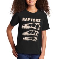 Utahraptor Deinonychus Velociraptor Skull Fossil Hunter Kids T-Shirt