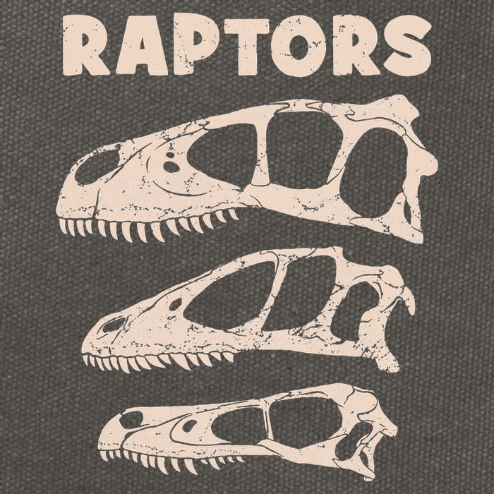 Utahraptor Deinonychus Velociraptor Skull Fossil Hunter Cotton Canvas Backpack