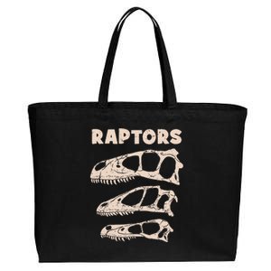 Utahraptor Deinonychus Velociraptor Skull Fossil Hunter Cotton Canvas Jumbo Tote